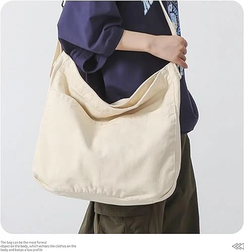Canvas Hobo Crossbody Shoulder Tote Bag