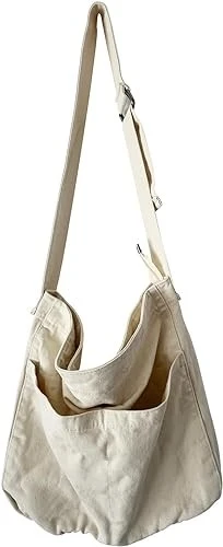 Canvas Hobo Crossbody Shoulder Tote Bag